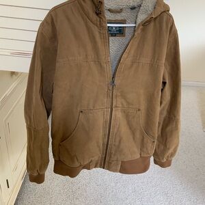 Men's Brown Hooded Jacket